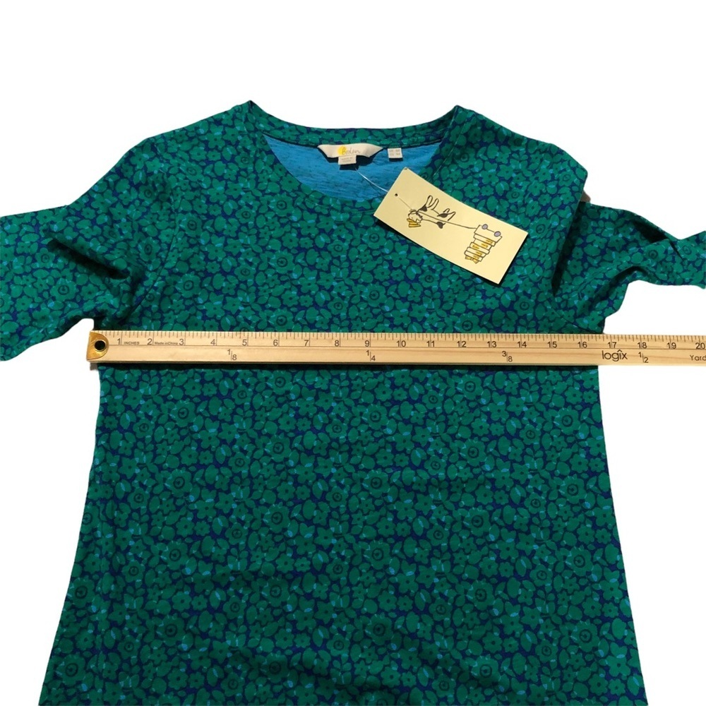 NWT Boden Blue‎ and Green Floral 3/4 Sleeve Nightgown/Pajamas Size 4R - Picture 6 of 9